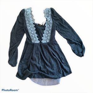 Ryu Lace Long Sleeve Top NWOT